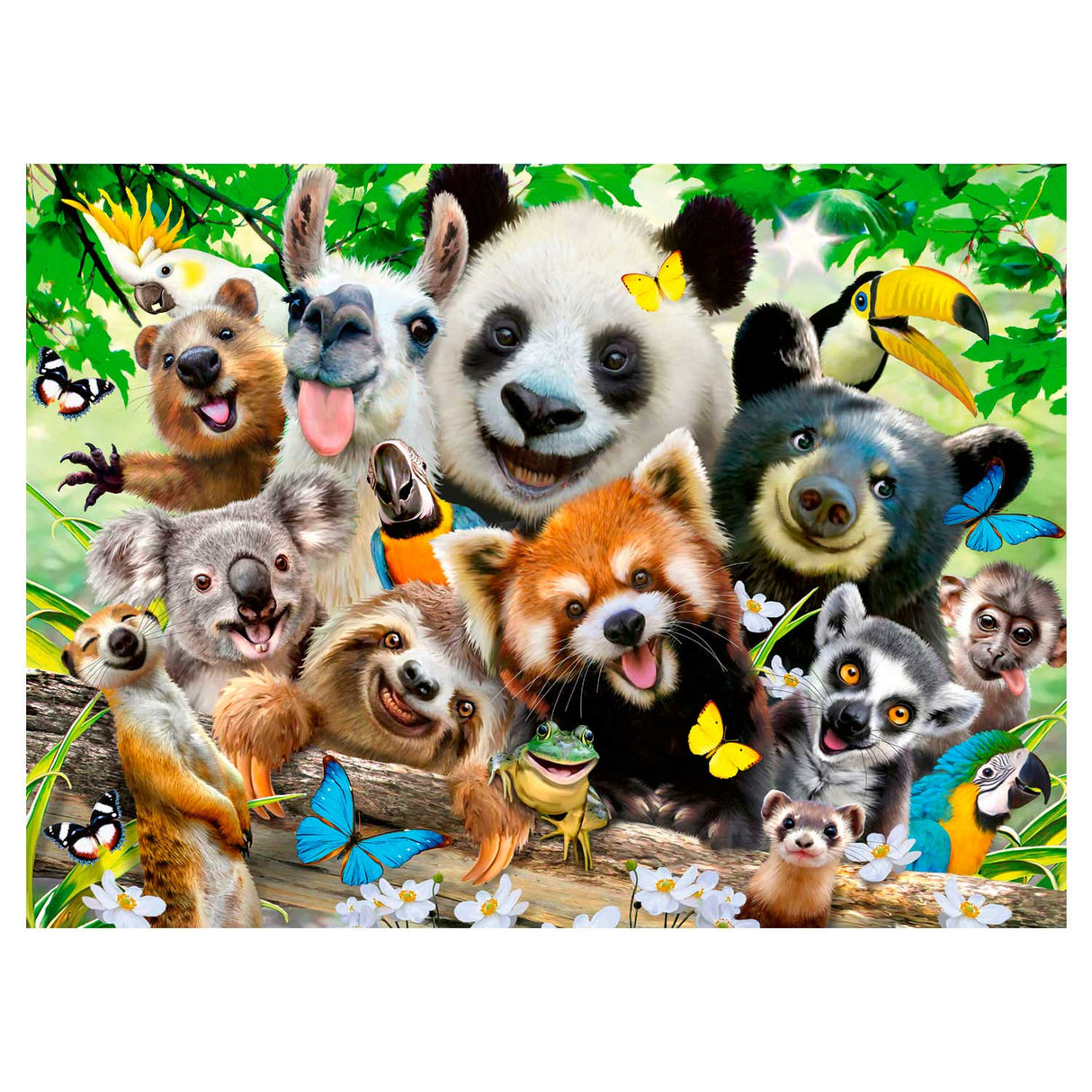 Ravensburger puslespil wildlife selfie 300 brikker