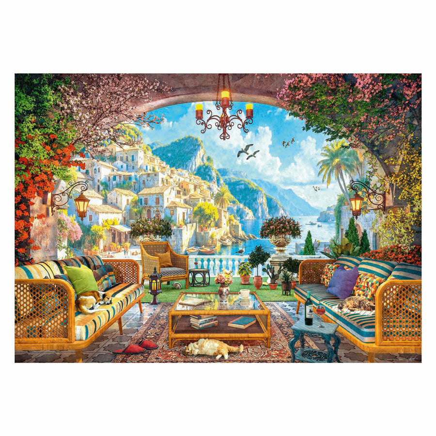 Ravensburger puslespil Middelhavet terrasseudsigt - 1000 stk.