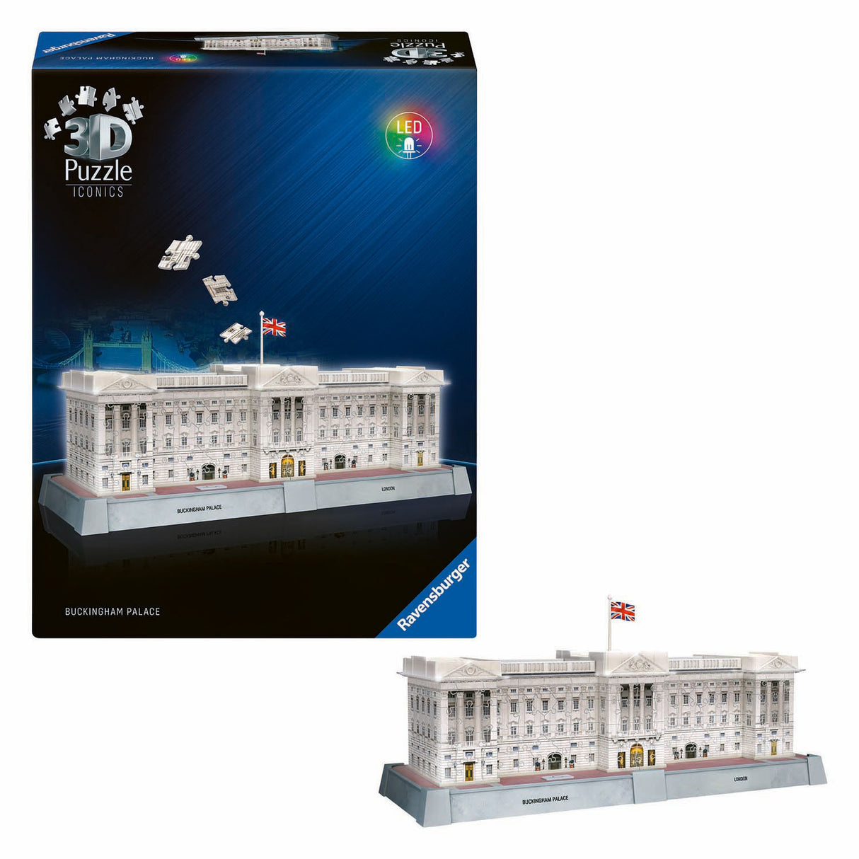 Ravensburger 3d puslespil ikoniske buckingham palace - med lys - 260 stk.