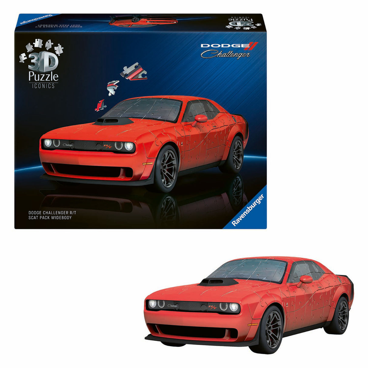 Ravensburger 3D puslespil Iconics Dodge Challenger - 167 stk.