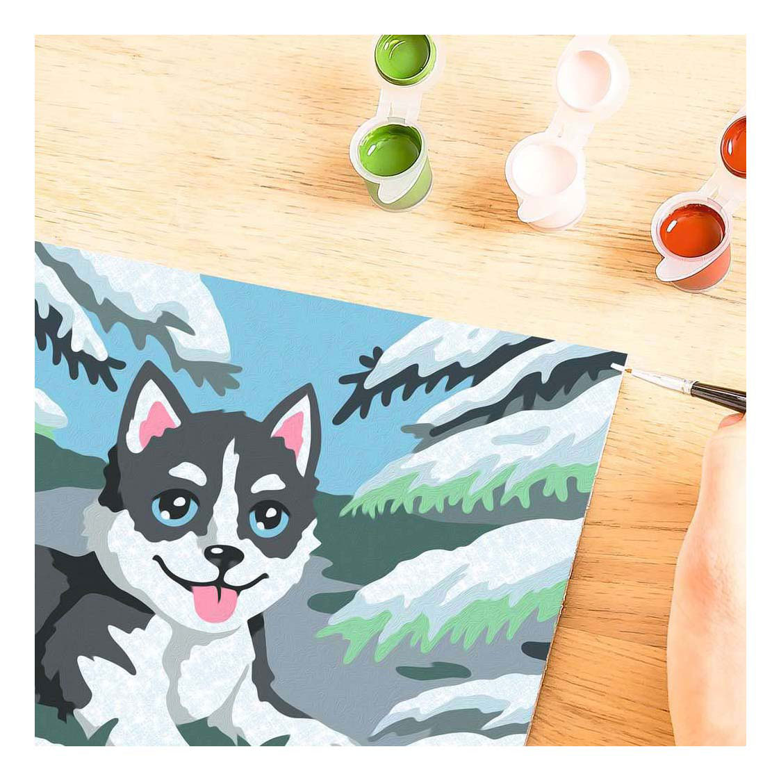 Ravensburger – creart: fræk husky – mal efter tal