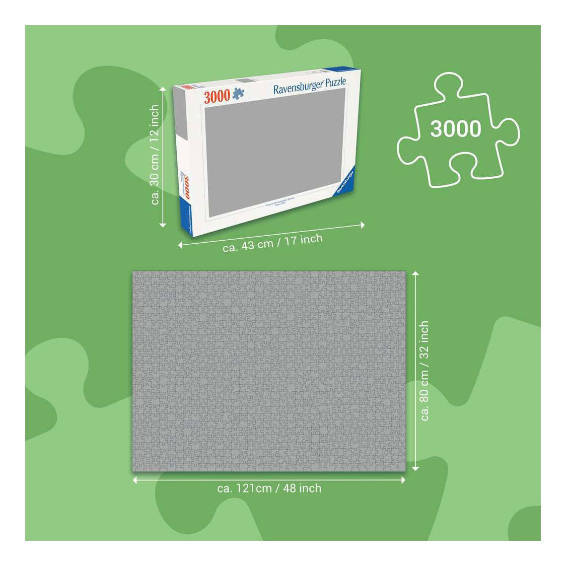 Ravensburger – puslespil – 3000 brikker – 121 x 80 cm