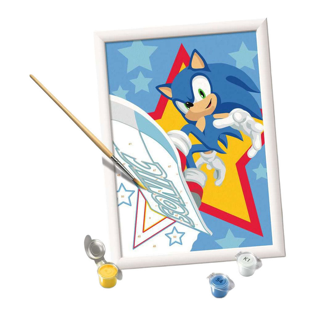 Ravensburger – creart: speedy sonic – mal efter tal