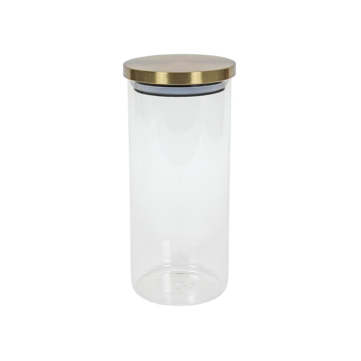 Opbevaringskrukke i glas med guldlåg ã¸9,5x22cm 1200ml