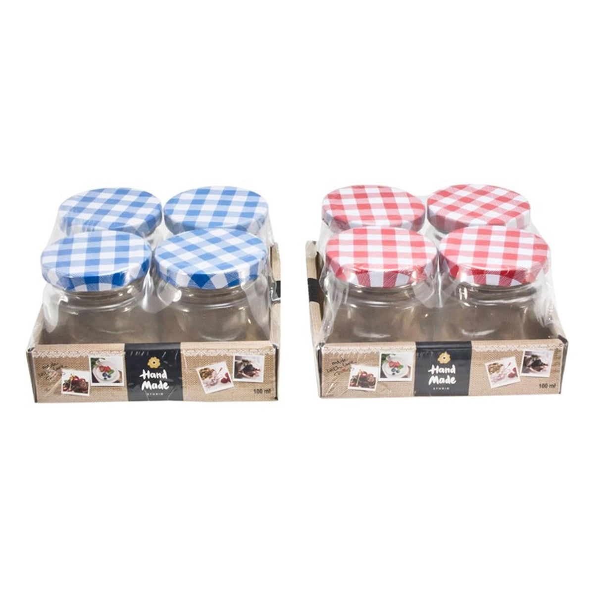 Køkkenværktøj syltetøjsglas konserveringsglas 100ml 5,5x6,5 cm pakke med 4 stk.