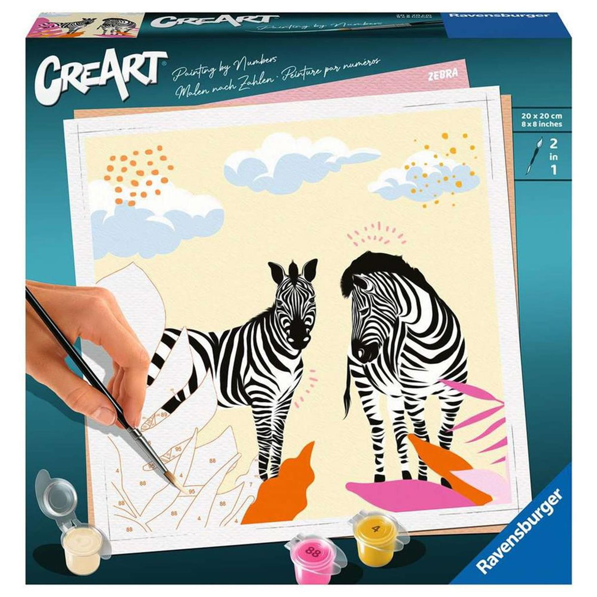 Ravensburger zebra - maling efter tal for voksne