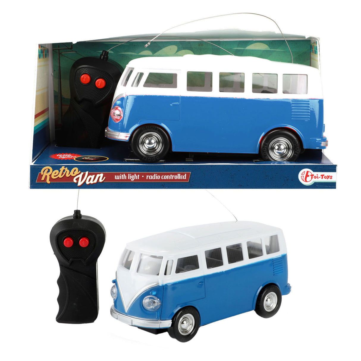 Toi-toys RC styret bil retro varevogn med lys