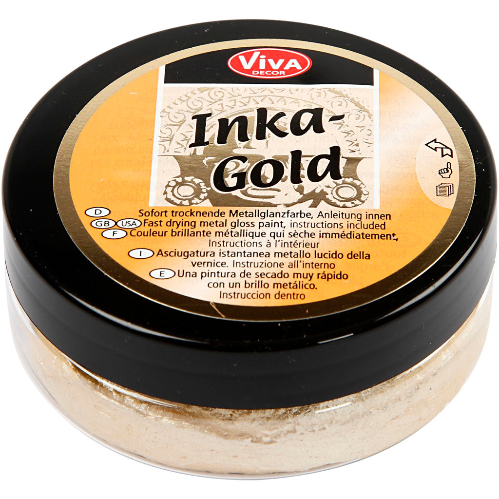 Inka-guld, lys guld, 50 ml 1 æske