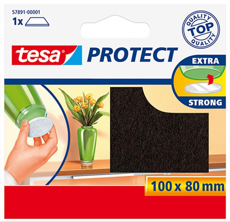 Tesa 1003206 - beskyttende filt brun 8x10 | 20 stk