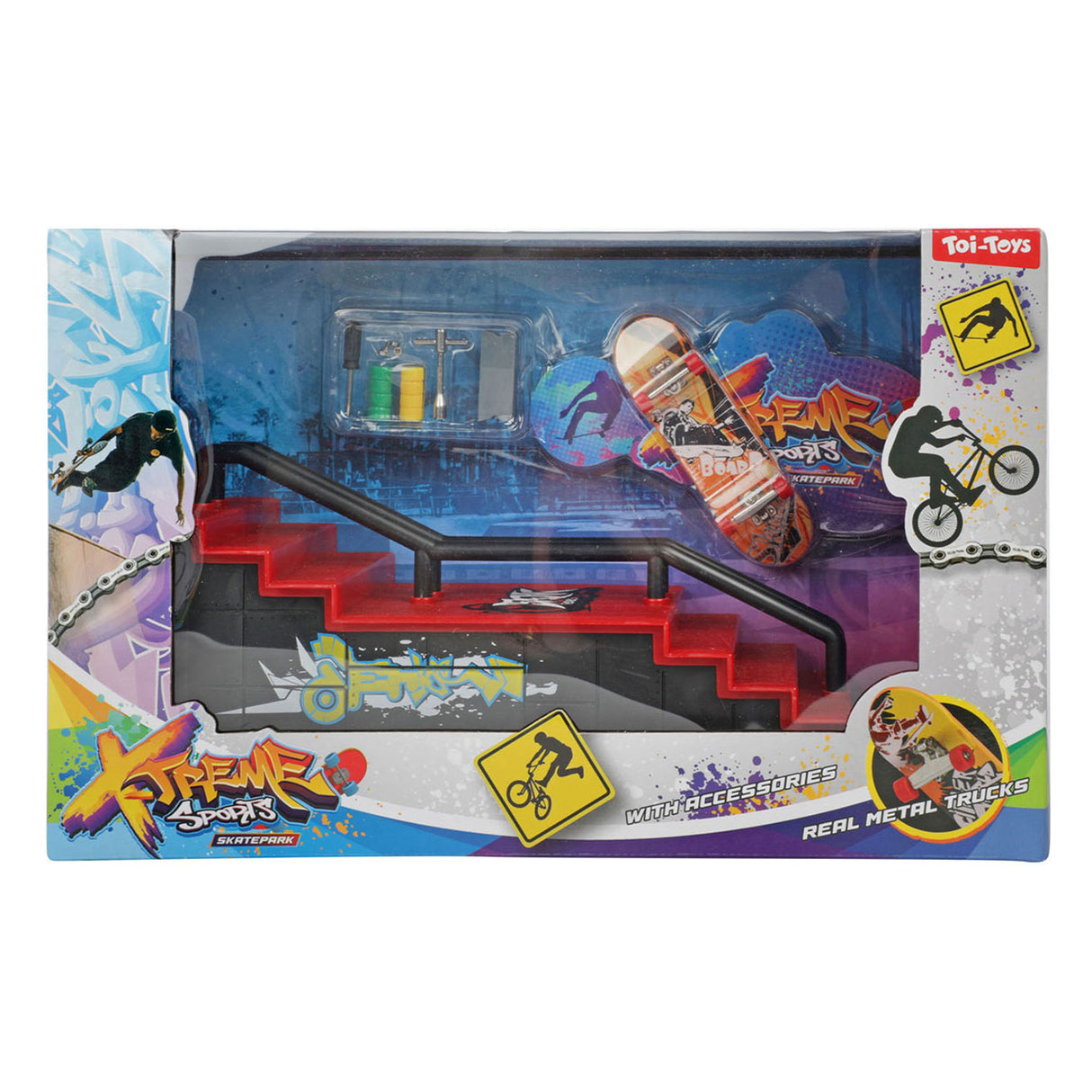 Toi-toys fingerskateboard eller BMX cykel med skatebane