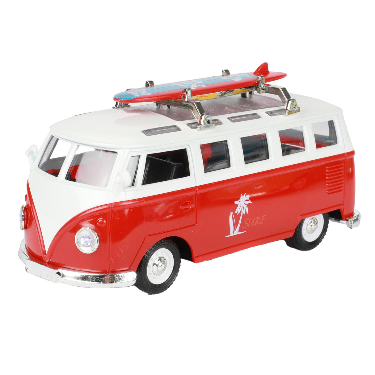 Toi-leys tilbagetrækningsretro bus med lys og lyd