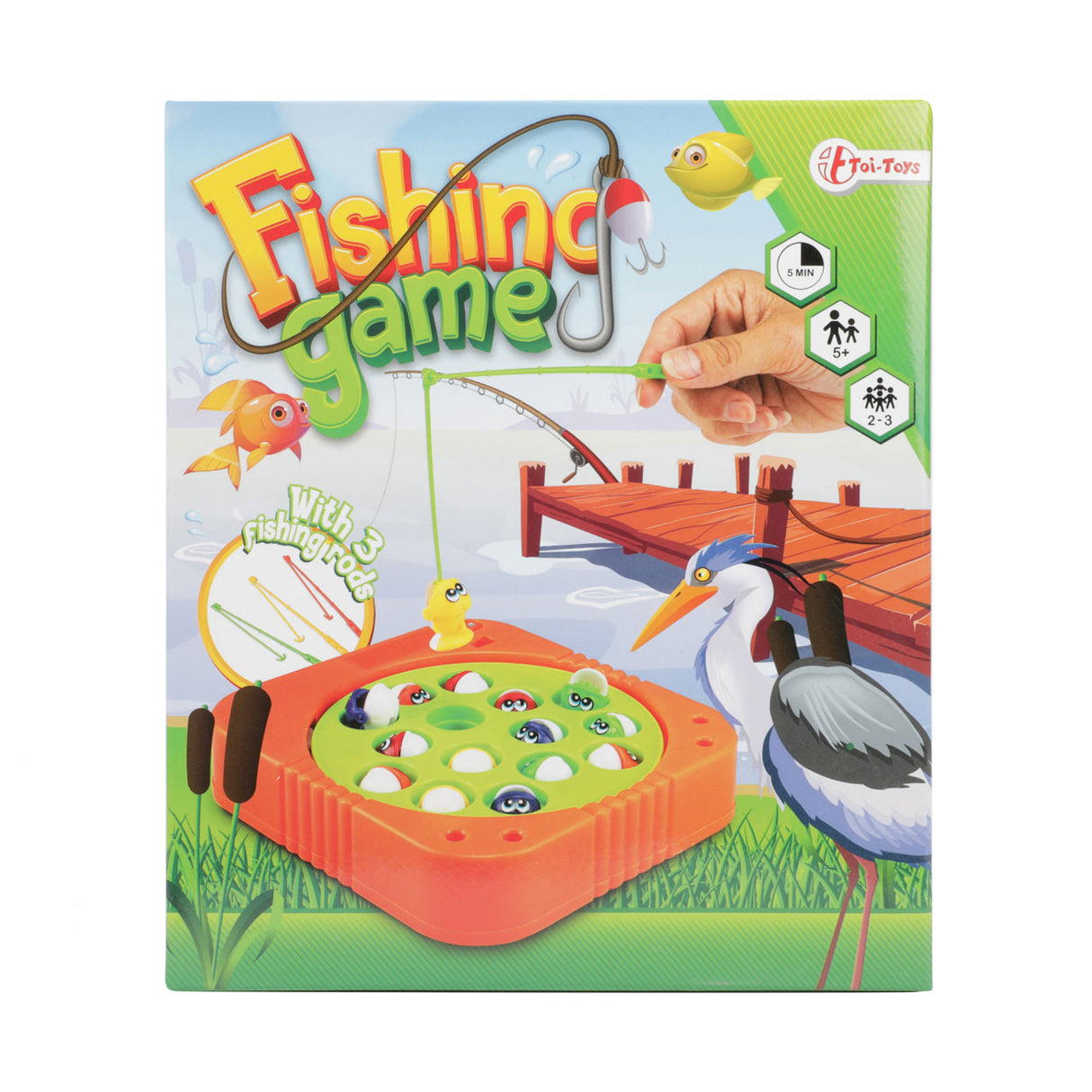 Toi-toys elektronisk fiskespil med 3 fiskestænger