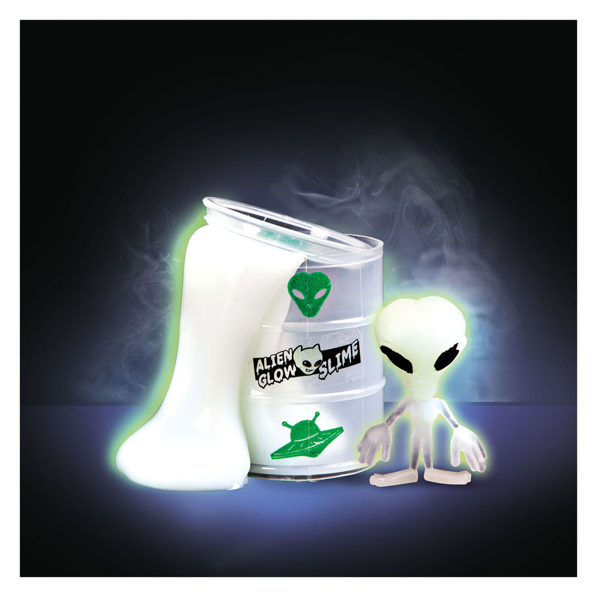 Toi-legetøj glød n sjov olietønde med glød i mørket slime alien