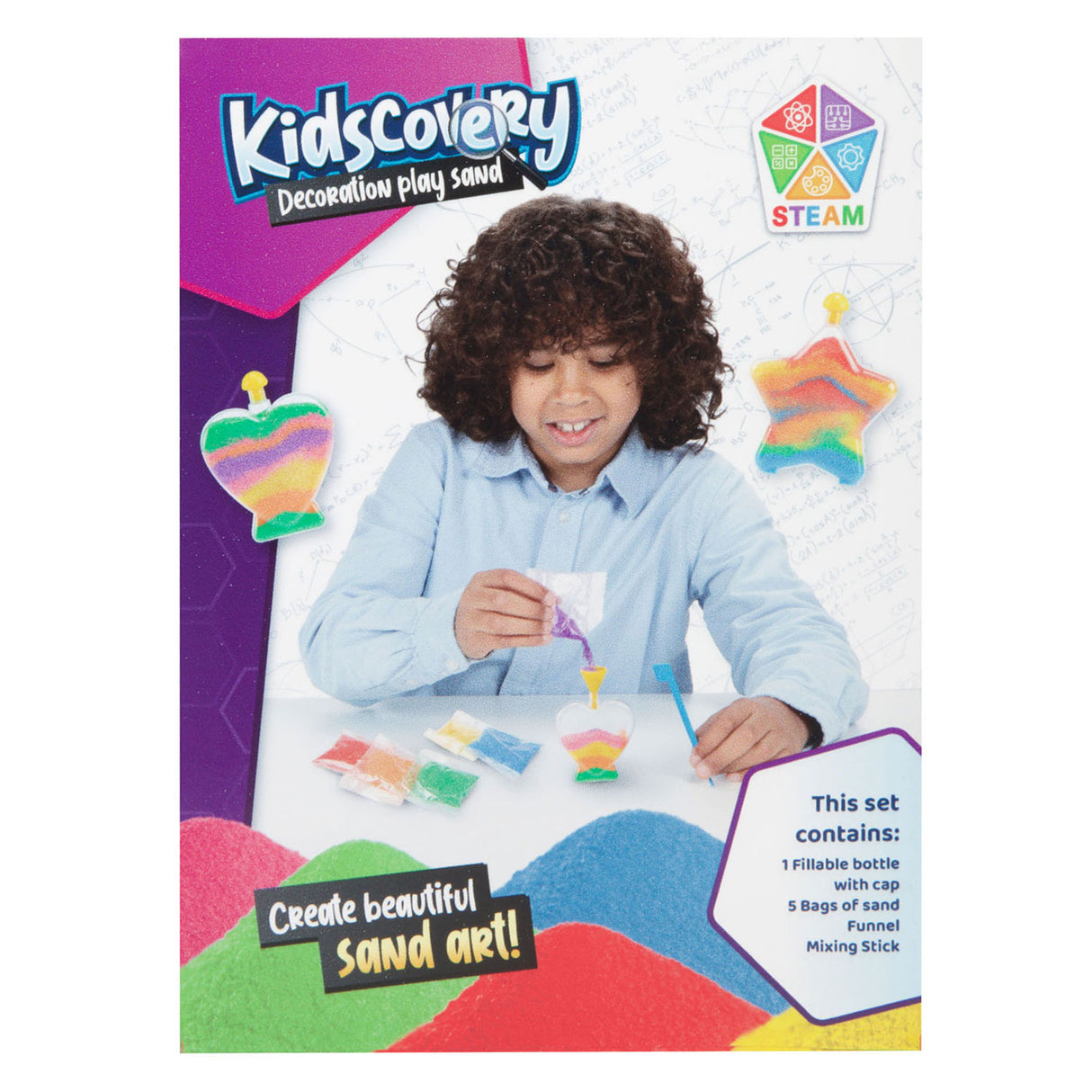 KidsCovery dekorativt sand med flaske sæt