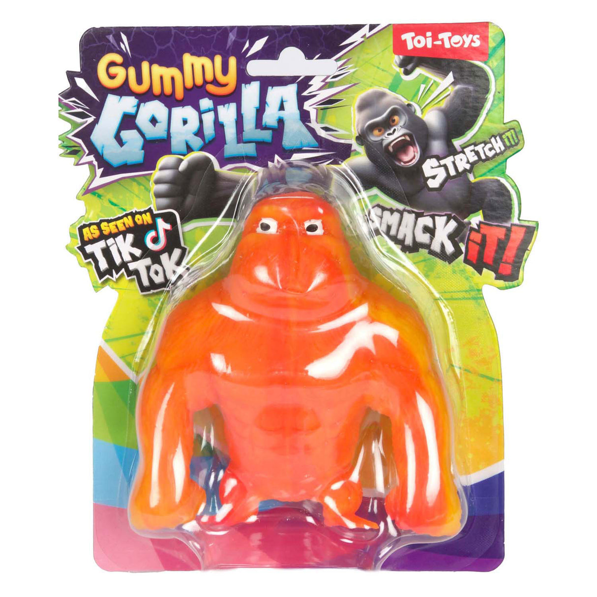 Toi-legetøj sjov ælte gorilla chunky abe strækbar, 200 gram