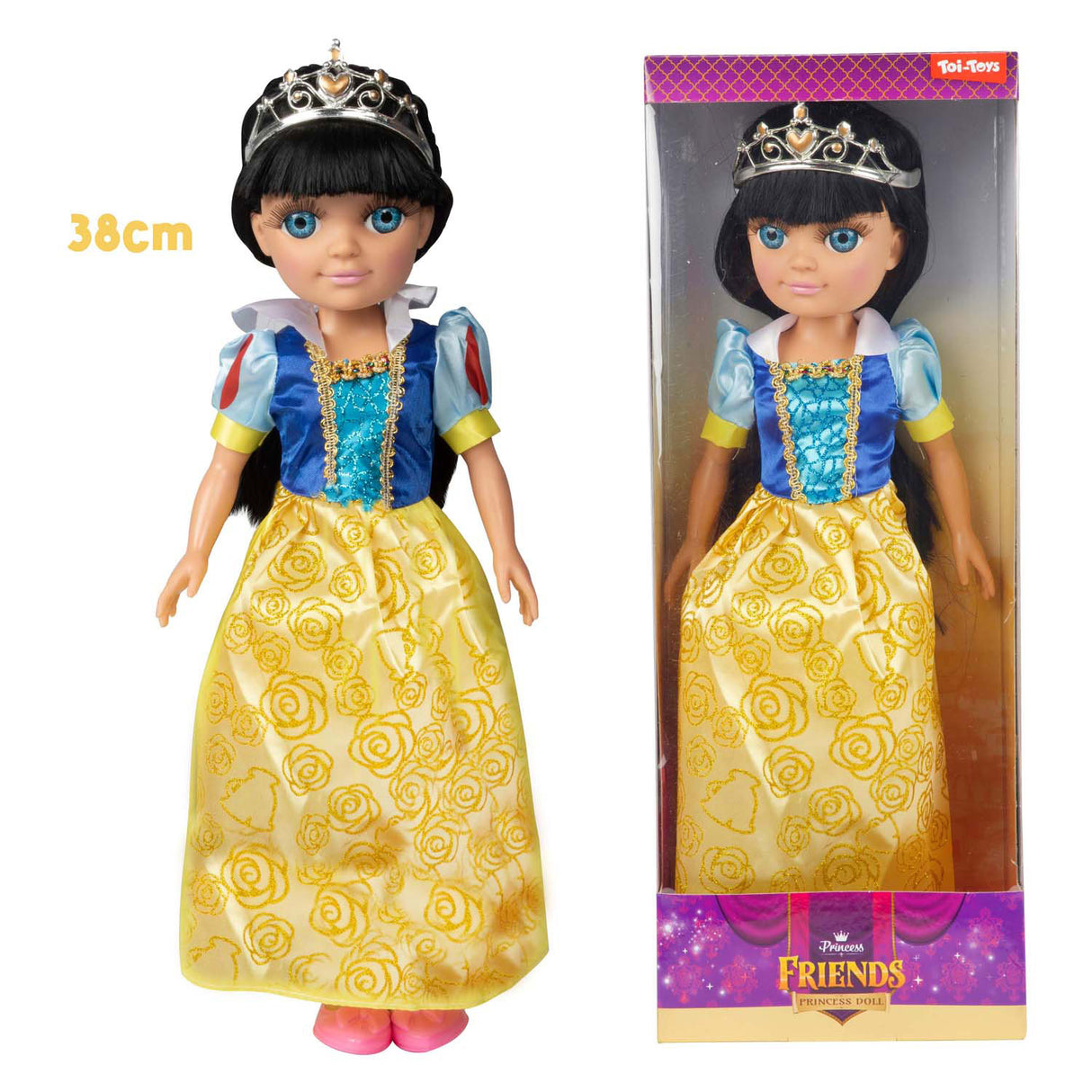 Toi-legetøj toi-legetøj prinsessevenner dukke eventyrprinsesse 38cm