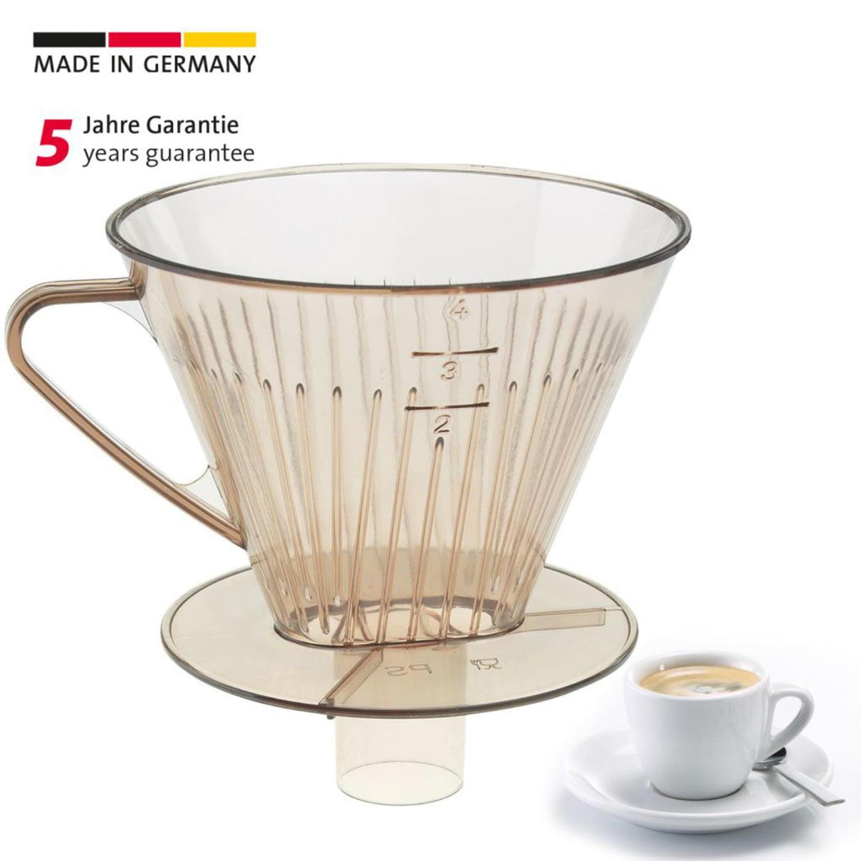 Westmark kaffefilterholder med gennemsigtig tud nr. 4