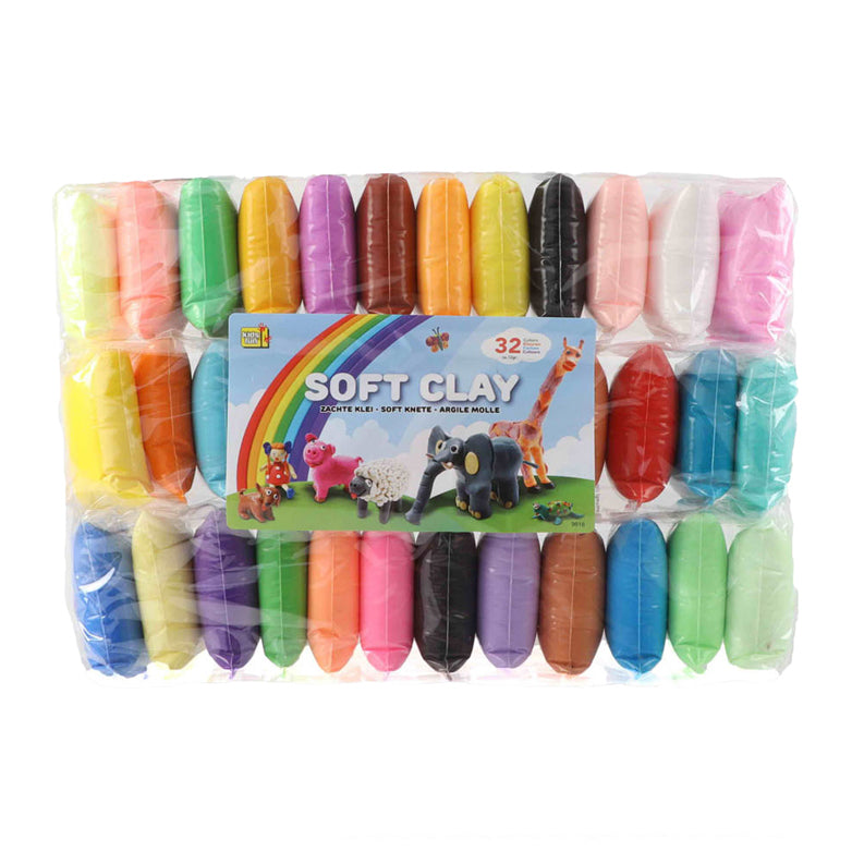 Jono toys ler blød ler 12 gram, 36 farver