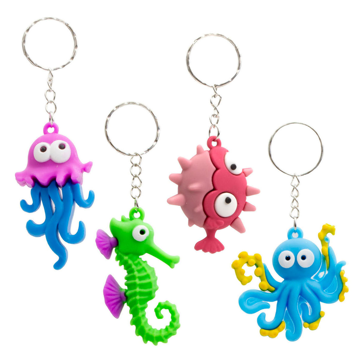 Jono toys sleutelhanger zeedieren - 4-6cm