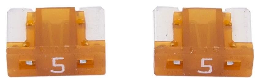 Dresselhaus sikring bananstik mini minisikring 5a 2 stk. lav profil lysebrun