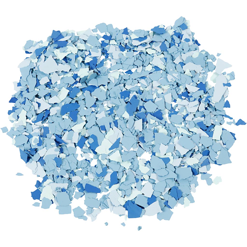 Terrazzo flager, blå, 90 gr 1 æske