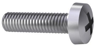 Pan hoved skrue krydshoved m6x10 d7985h elvz | 200 stk