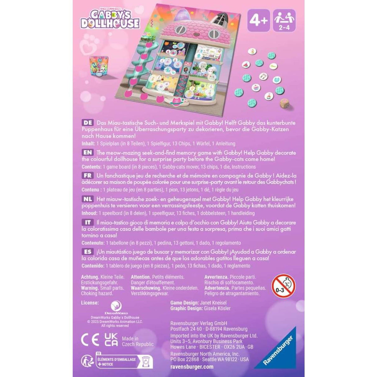 Ravensburger Gabby's Dollhouse - Tidy with Gabby lommespil