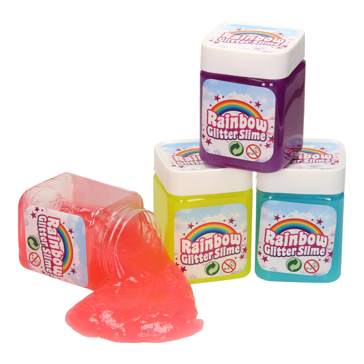 Johntoy rainbow glitter slime
