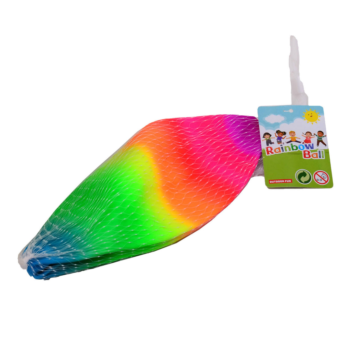 Johntoy udendørs sjov regnbuebold, 20 cm
