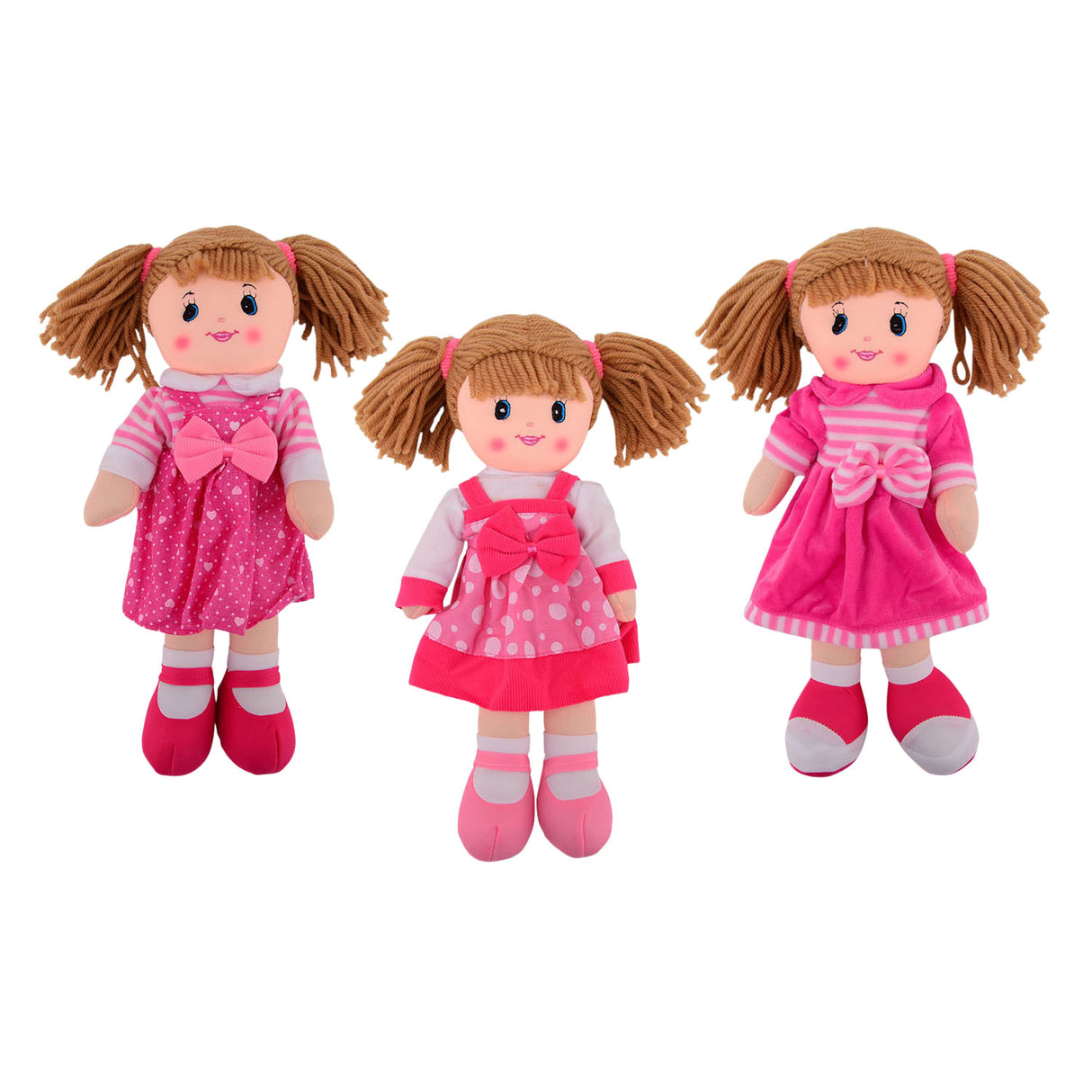 Johntoy baby rose blød dukke, 40 cm.