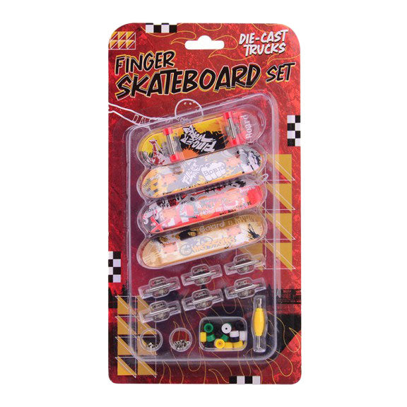 Johntoy finger skateboard sæt, 4 stk.