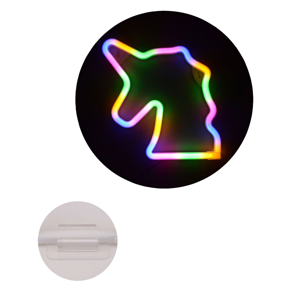 Johntoy enhjørning regnbue natlampe 27720.
