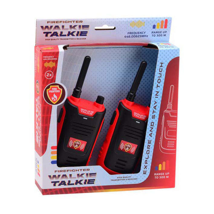 Johntoy walkie talkie brandvæsen - 300 meter rækkevidde