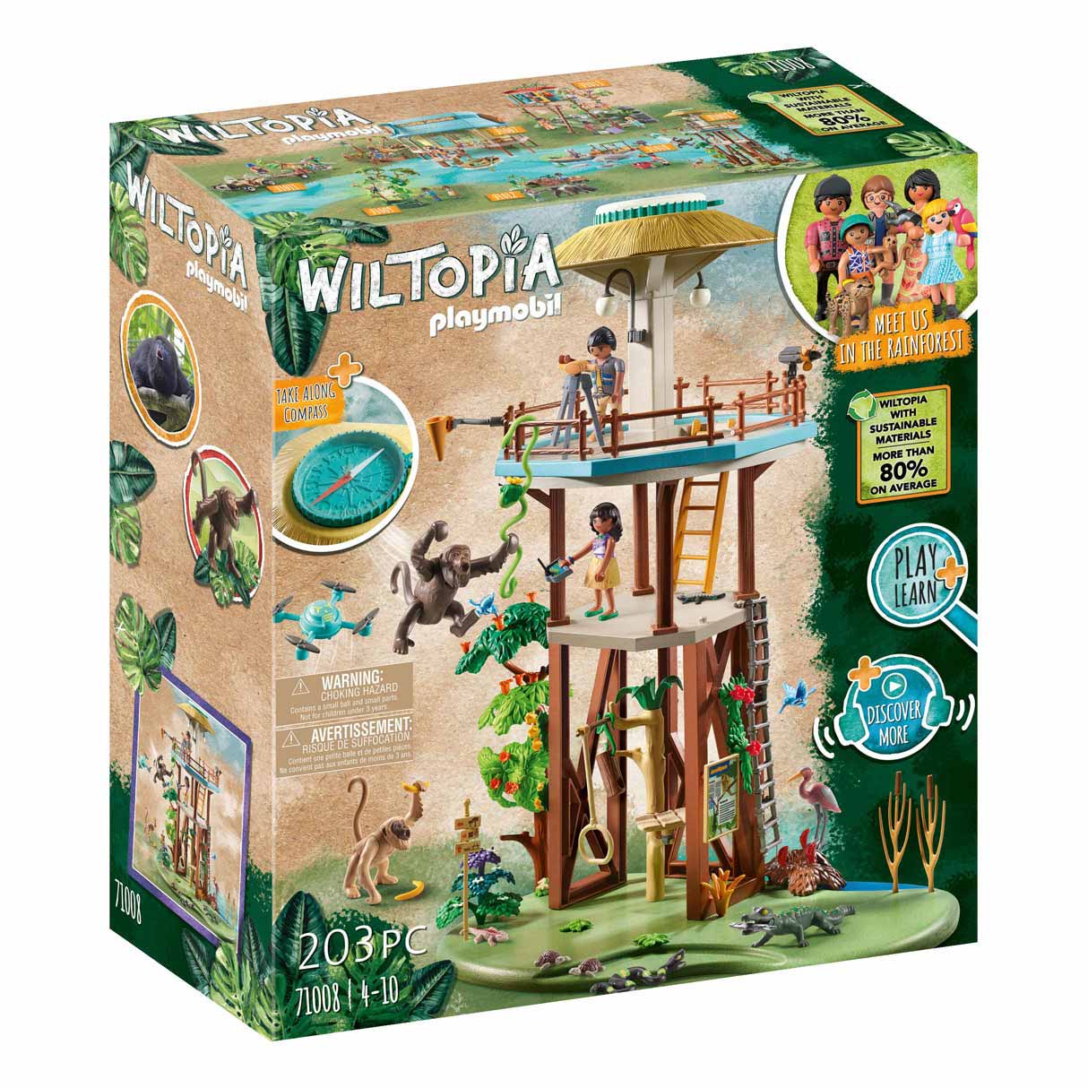 Playmobil wiltopia forskningsstation med kompas - 71008
