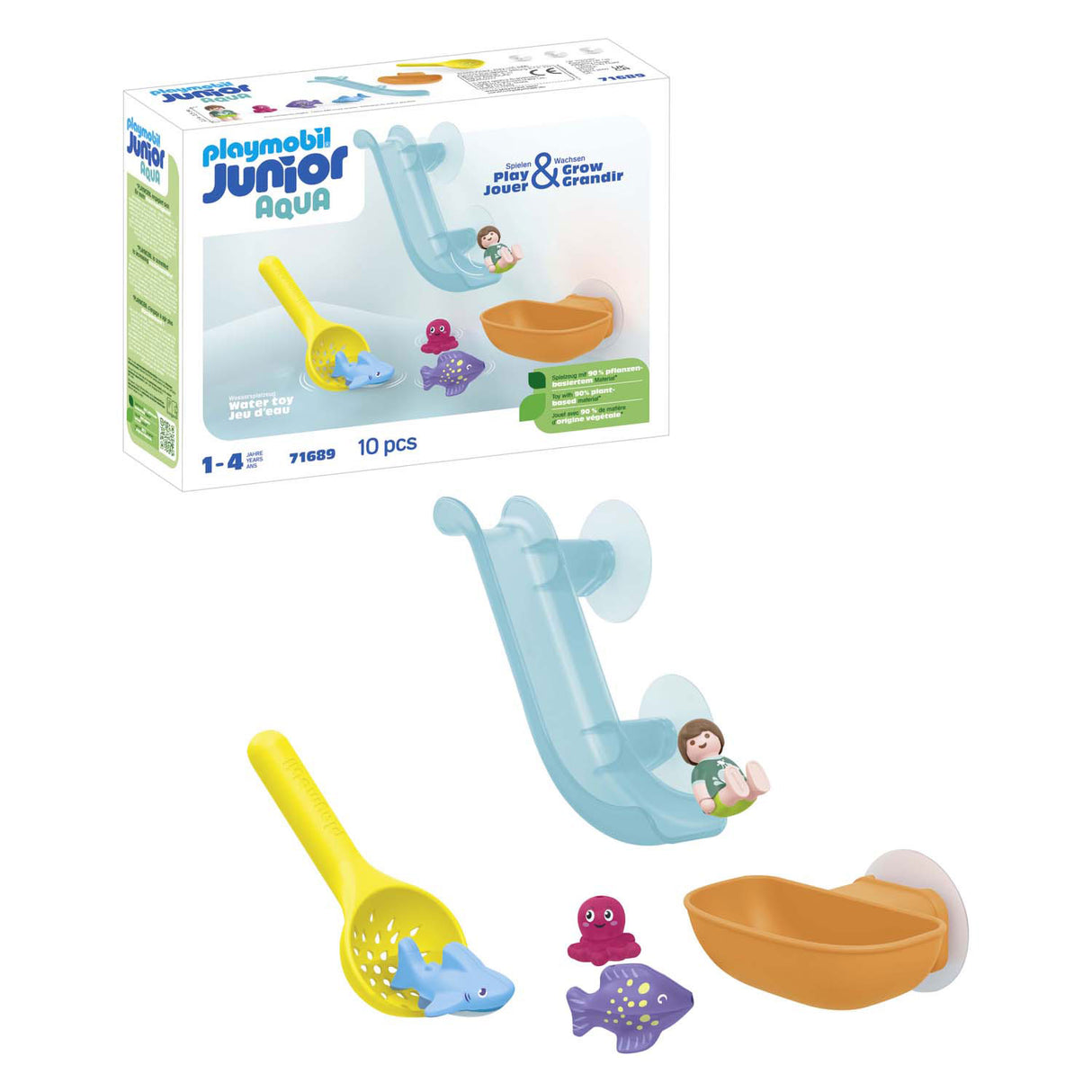 Playmobil junior aqua fiskesjov med havdyr - 71689