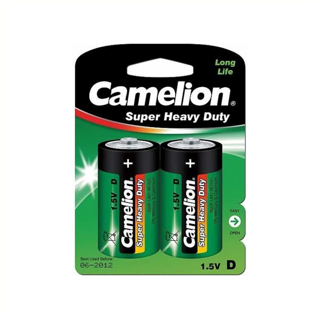 Camelion 1.5V D R20p Mono UM1 -batterier pr. 2