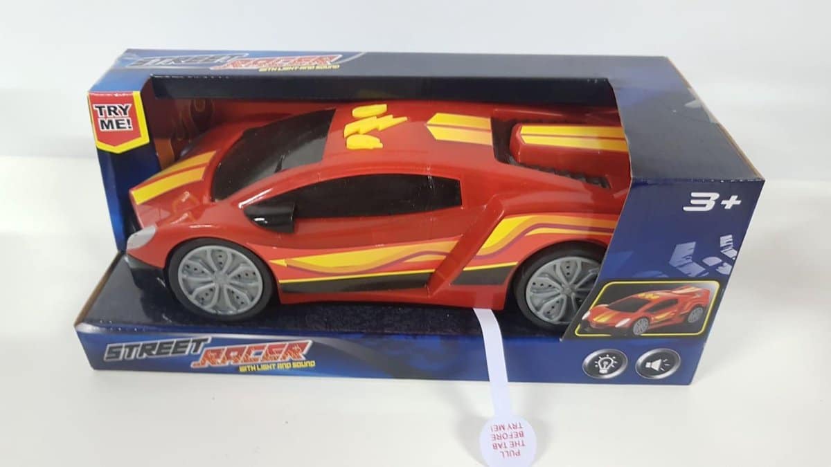 Toi-toys street racerbil med lys og lyd rød