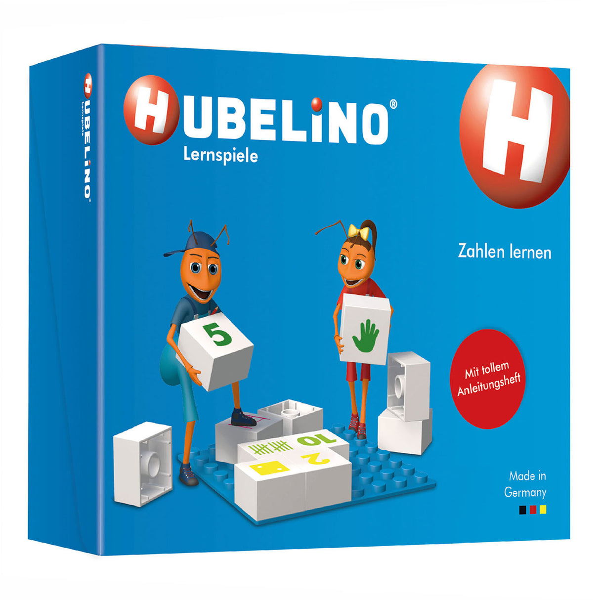 Hubelino Numbers Leather Learning Blocks, 85dlg.