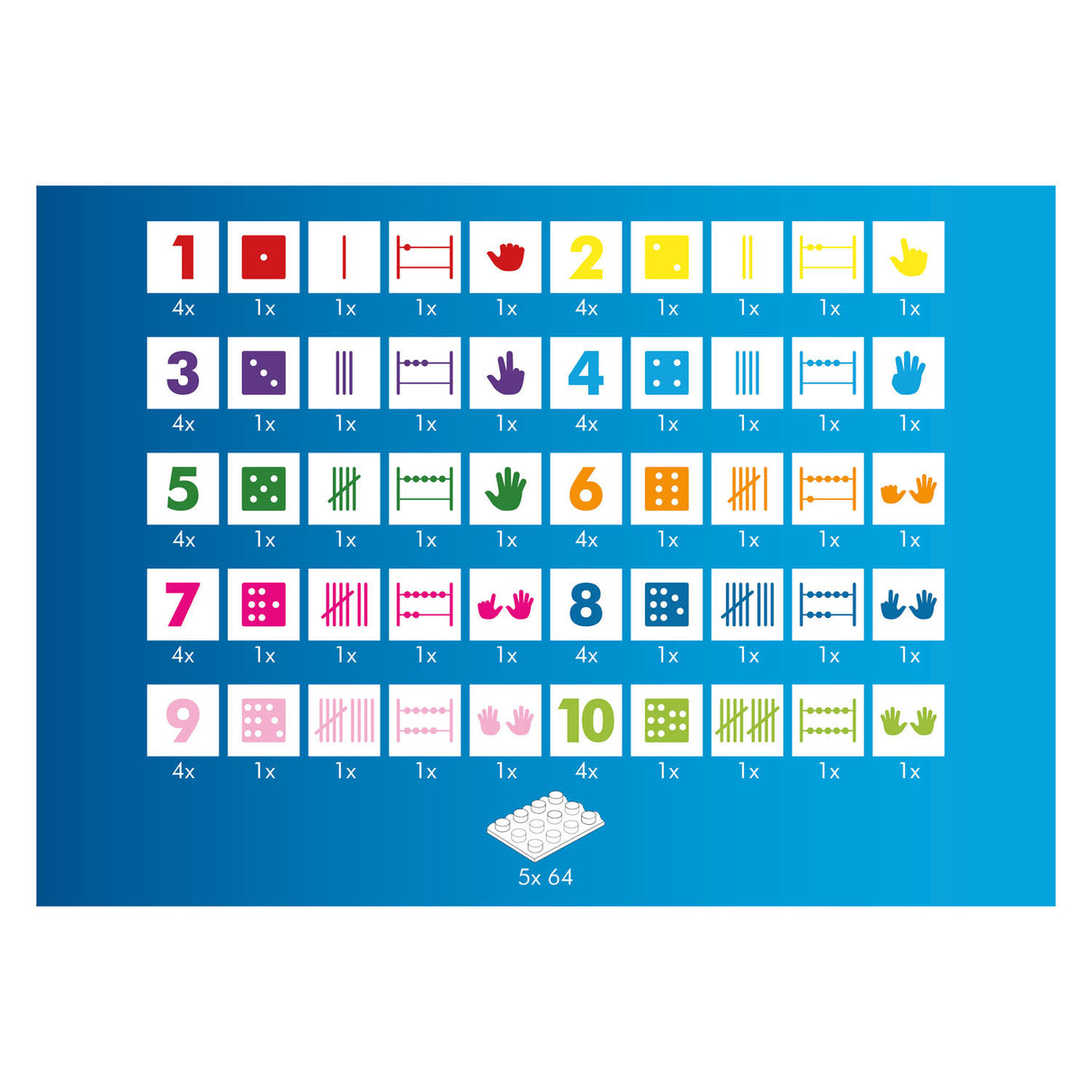 Hubelino Numbers Leather Learning Blocks, 85dlg.