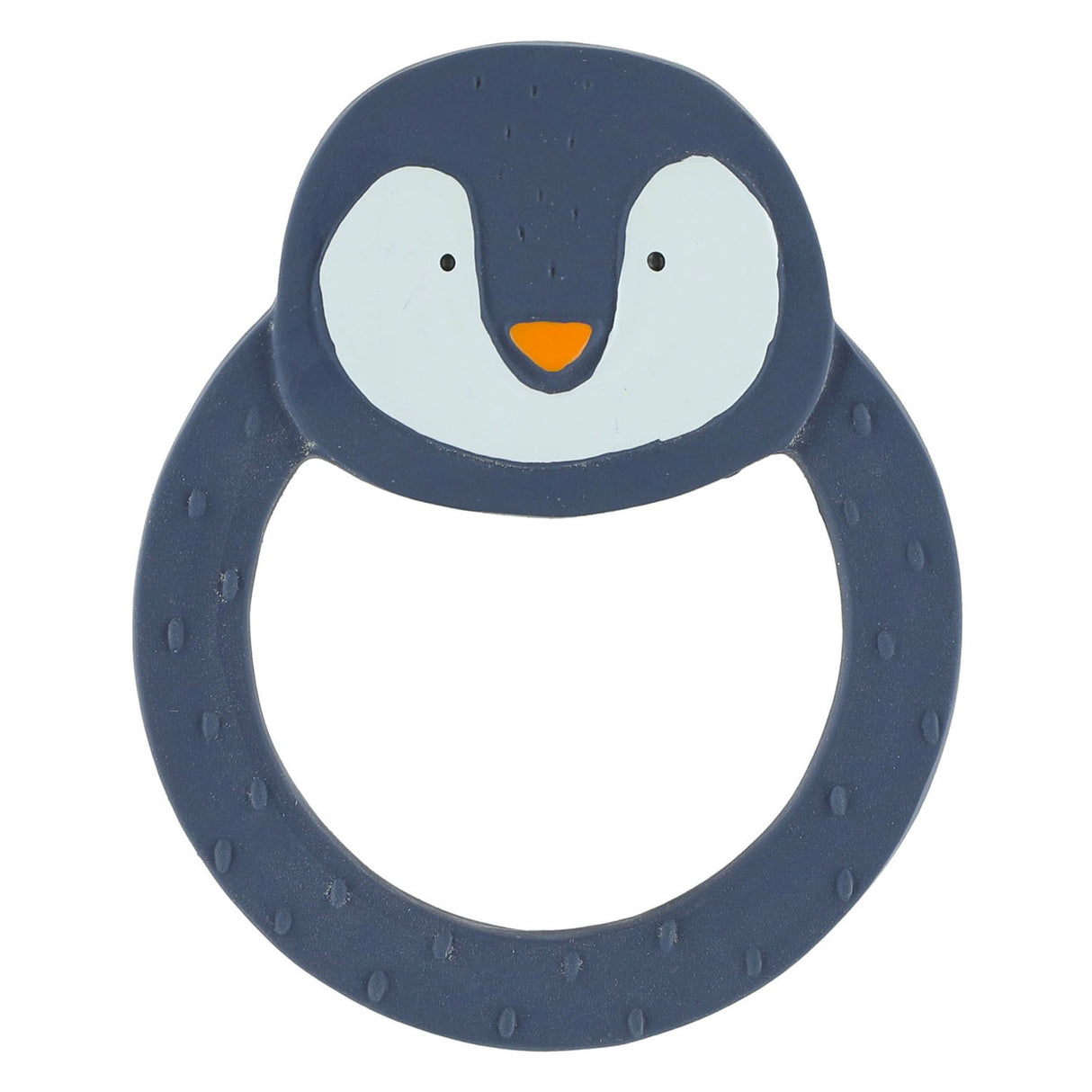 Trixie Natural Rubber Round Bijtring - Mr. Penguin