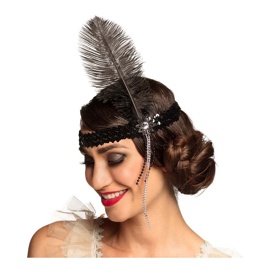 Boland pandebåndsflapper sort