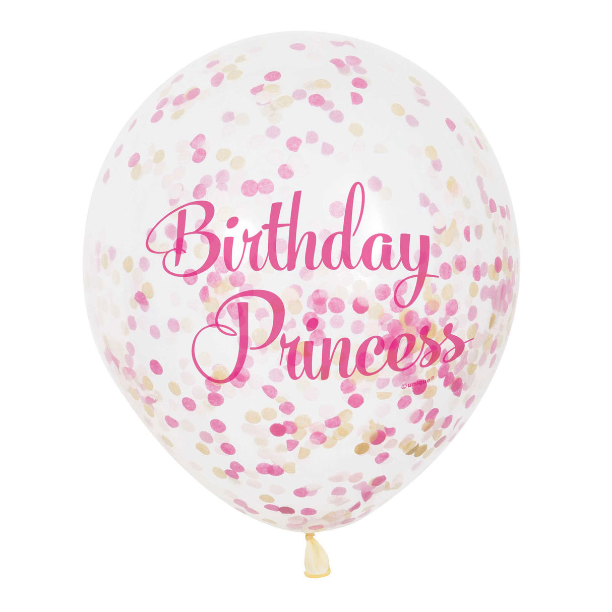 Haza hvidskæg konfetti balloner prinsesse, 6 stk.