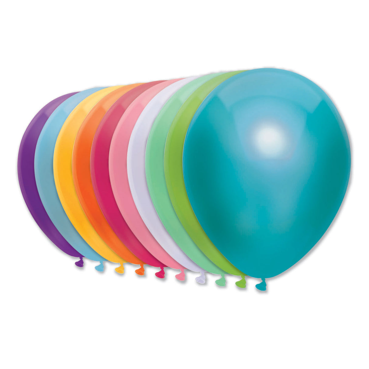Haza hvidskæg balloner 10 neon farver, 10 stk.