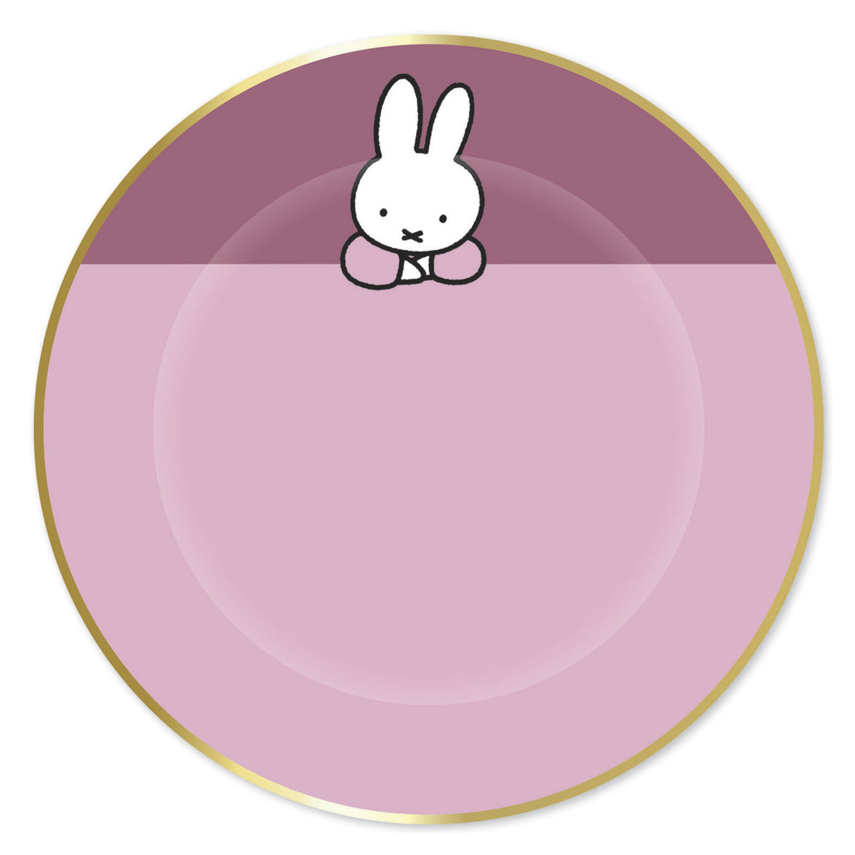 Haza hvide skægtallerkner Miffy pink, 8 stk.