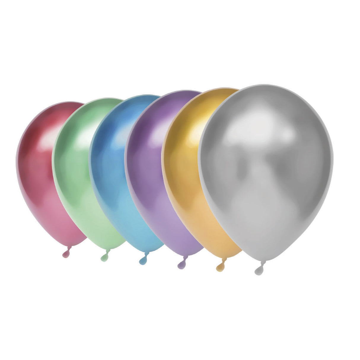 Haza hvidskæg balloner metallic, 6 stk.