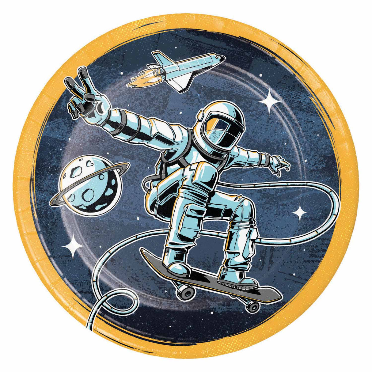 Haza hvidskæg astronaut plader, 8 stk.