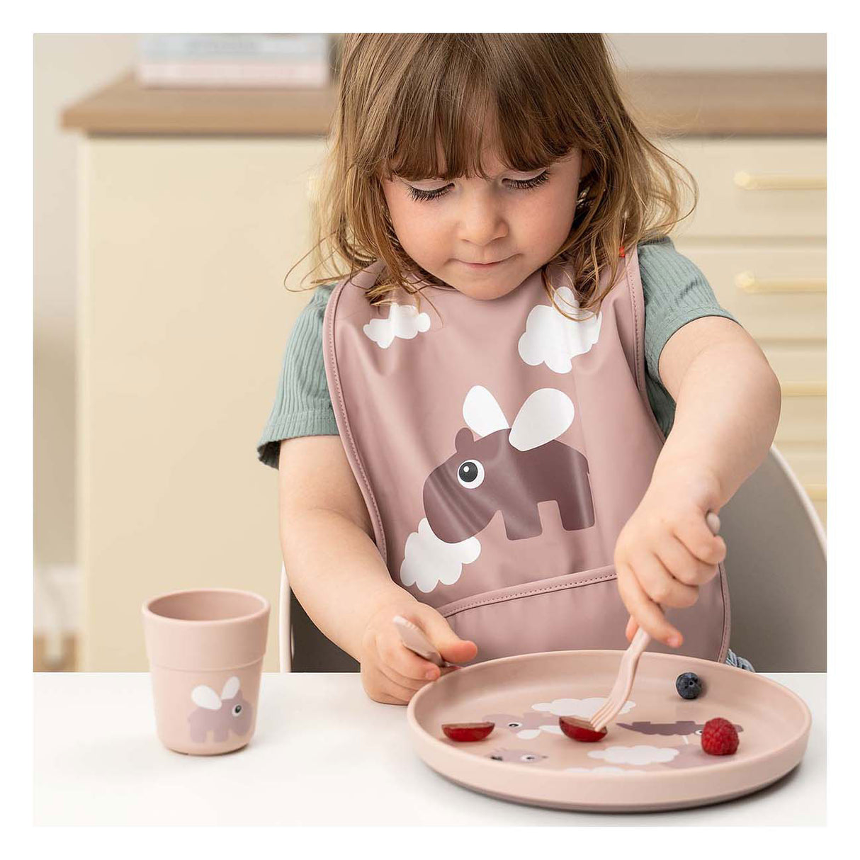 Udført af deer box board glade skyer pink
