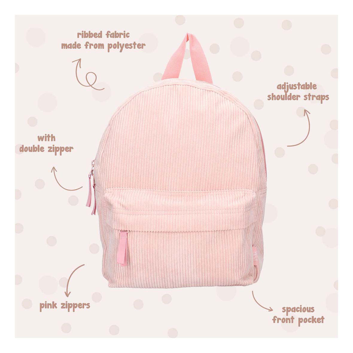 Vadobag sjov rygsæk løbe rundt pink