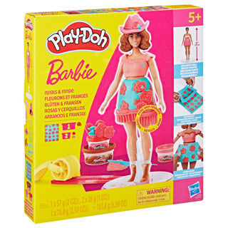 Play-doh sæt barbie blomster og frynser - lav dukketøj - modellervoks