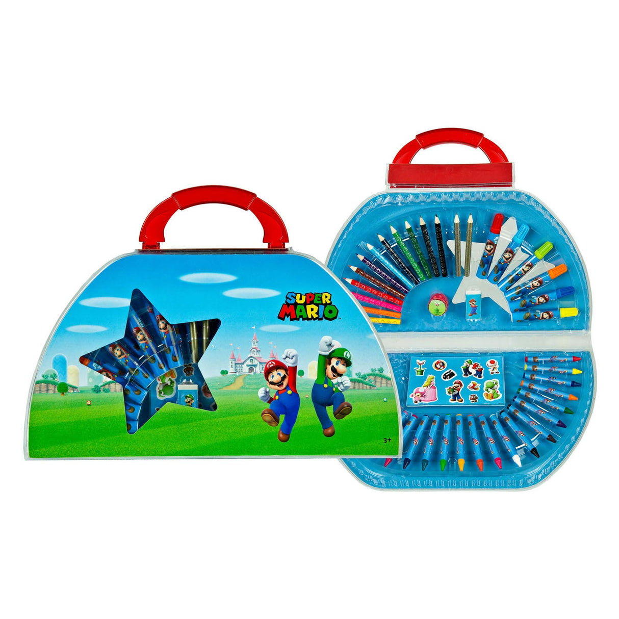 Umærket sans marque super mario farve etui, 51 stk.